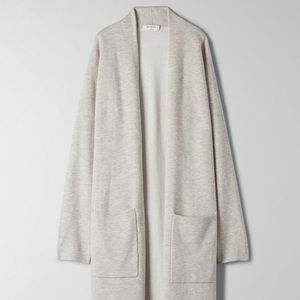 Aritzia Babaton Lance Cardigan Light Grey